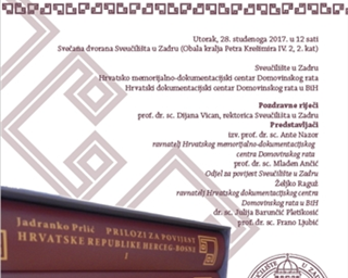 Predstavljanje knjige Jadranka Prlića "Prilozi za povijest Hrvatske Republike Herceg Bosne"